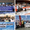 Sağlık emekçileri birçok kentte greve gitti