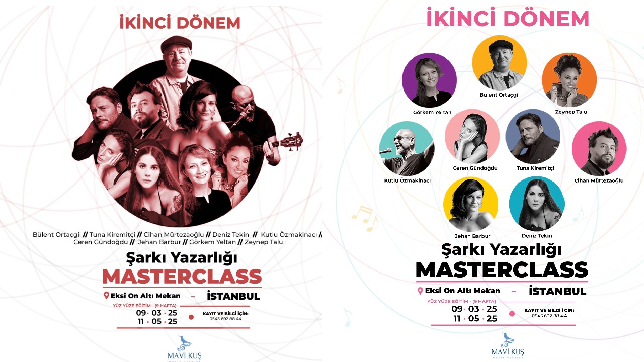 Şarkı yazarlığı ustalık sınıfı İstanbul’da ikinci dönemi açıyor
