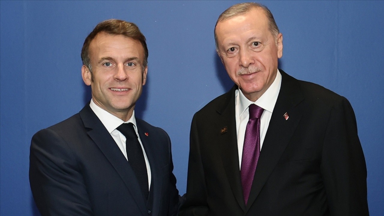 Erdoğan, Macron'la görüştü