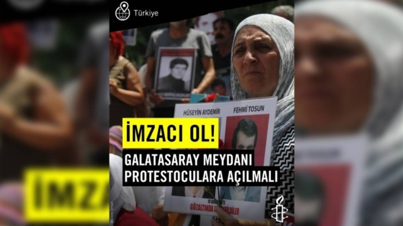 Af Örgütü Galatasaray Meydanı için kampanya başlattı