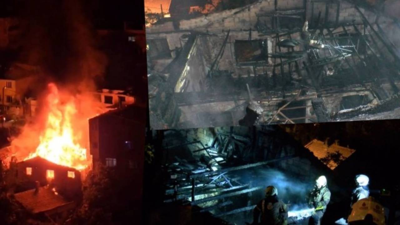 Gaziosmanpaşa'da çıkan yangında 4 gecekondu yandı