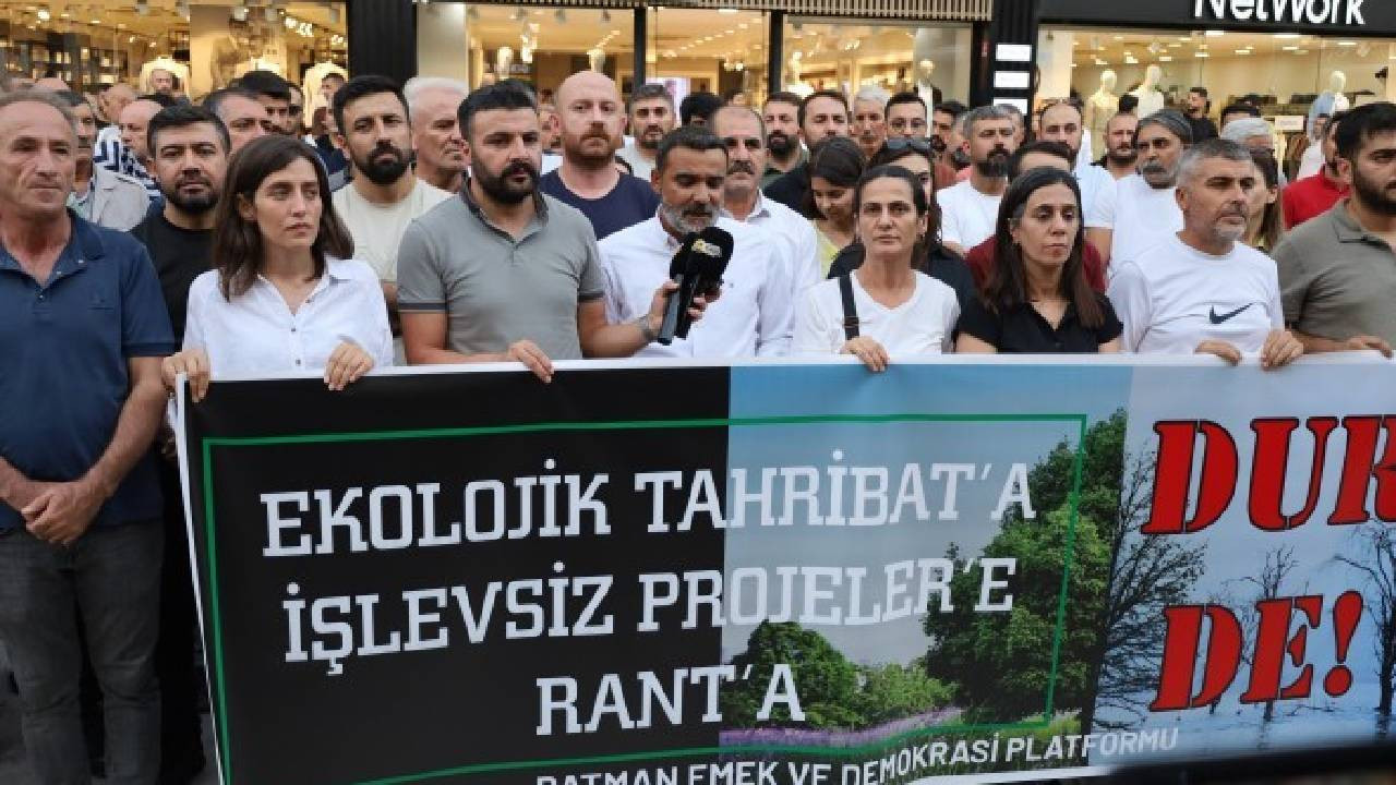 Batman'da kayyımın ağaç kıyımına karşı eylem: Rant uğruna yapılıyor