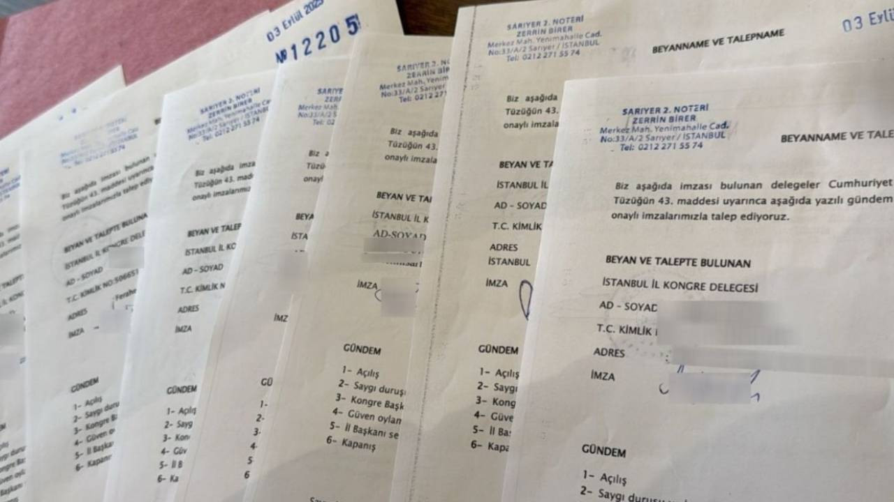 CHP kayyıma itiraz etti, İstanbul delegeleri de olağanüstü kongre için noterde imza veriyor