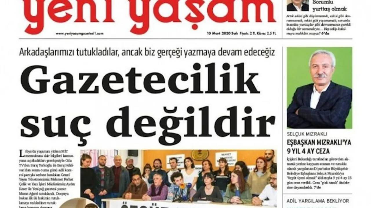 Yeni Yaşam gazetesinin X hesabına erişim engeli
