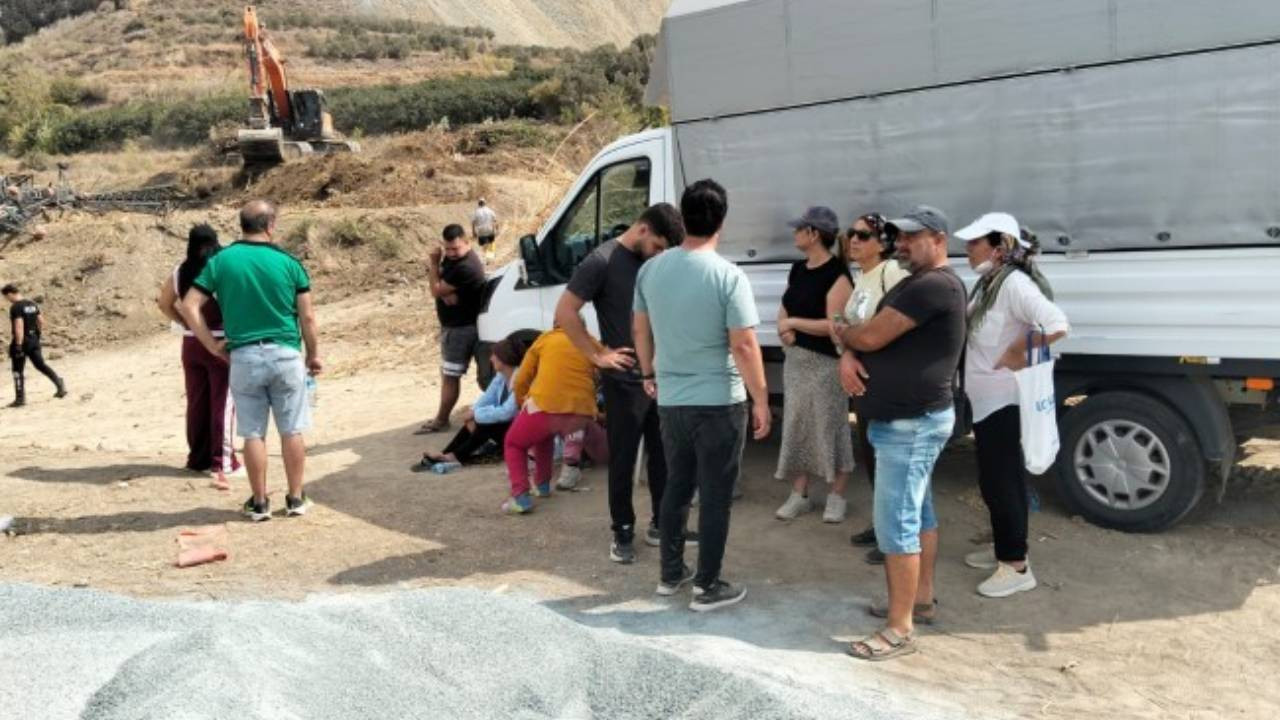 Samandağ'da mandalina bahçeleri nöbetine müdahale: 2 gözaltı