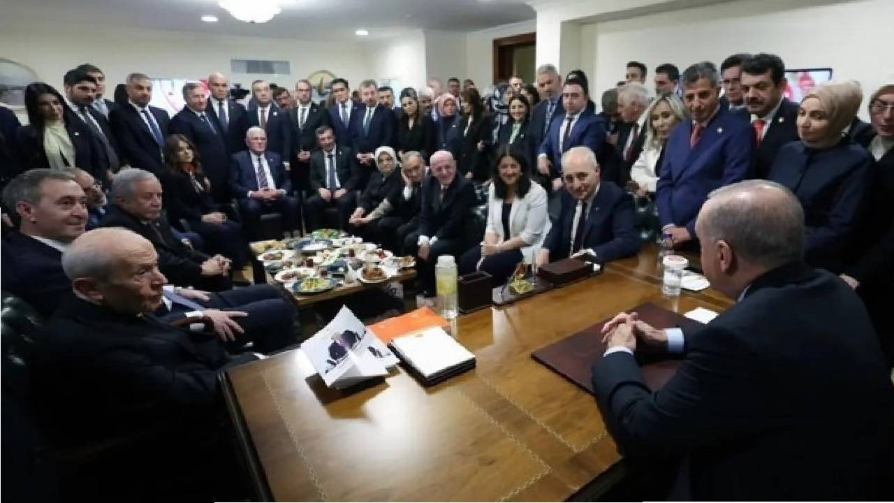 Meclis'te 3'lü zirve... DEM Parti, MHP ve Erdoğan bir araya geldi