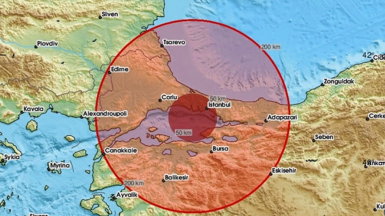Marmara Denizi'nde 5 büyüklüğünde deprem