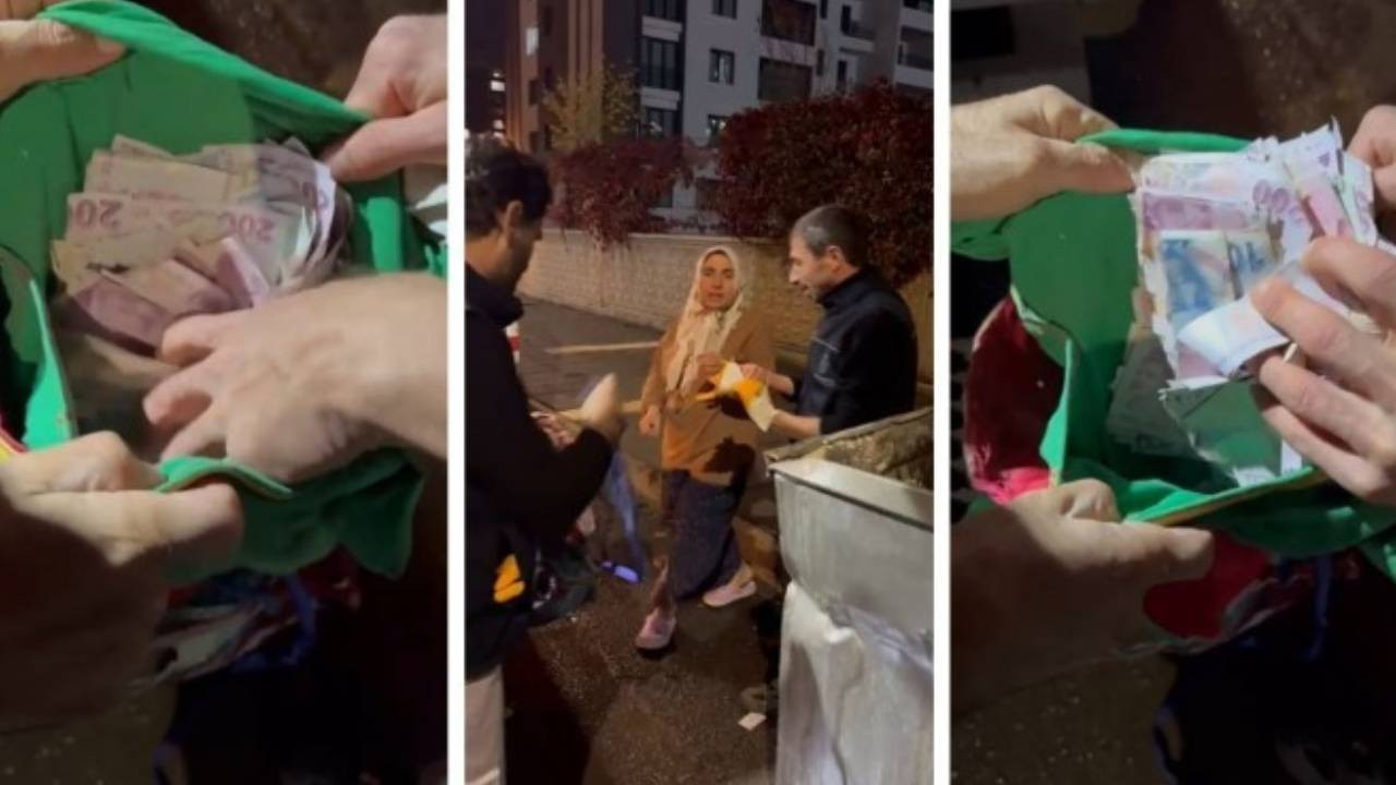 Temizlik işçileri çöpte bulduğu para ve ziynet eşları sahibine teslim etti