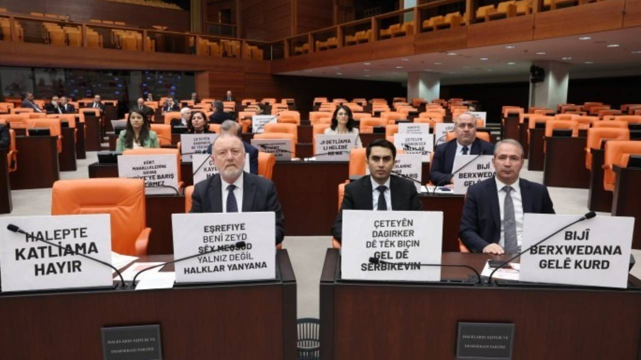 DEM Parti milletvekillerinden Halep tepkisi