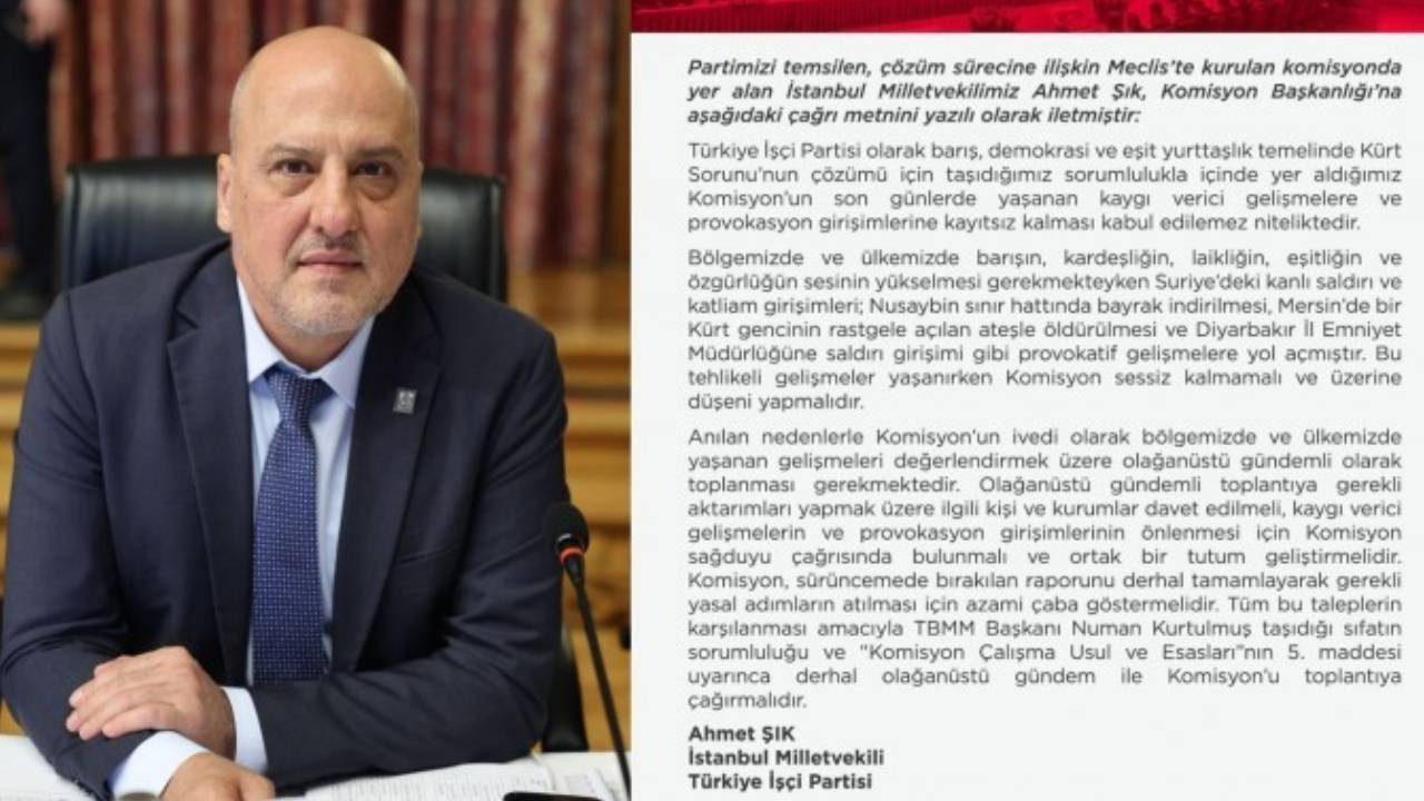 TİP'ten Komisyon'a olağanüstü toplantı çağrısı; Kaygı verici gelişmelere sessiz kalamaz