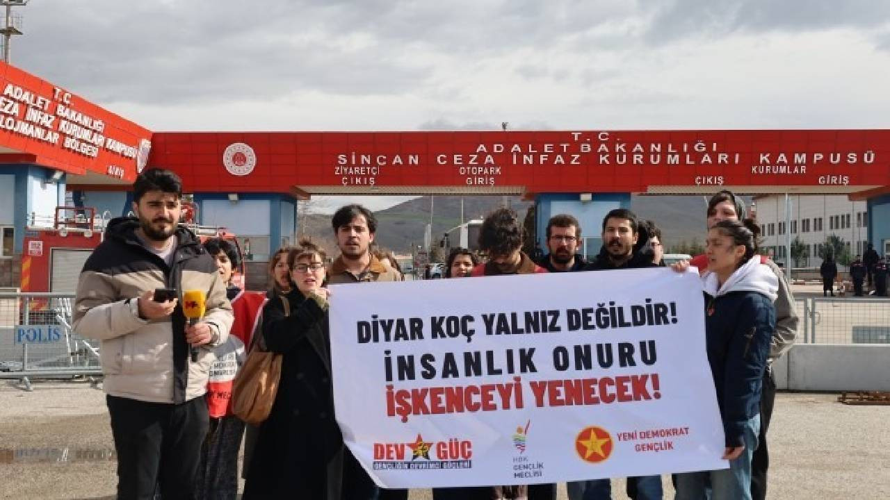İşkence edilen Diyar Koç için cezaevi önünde açıklama