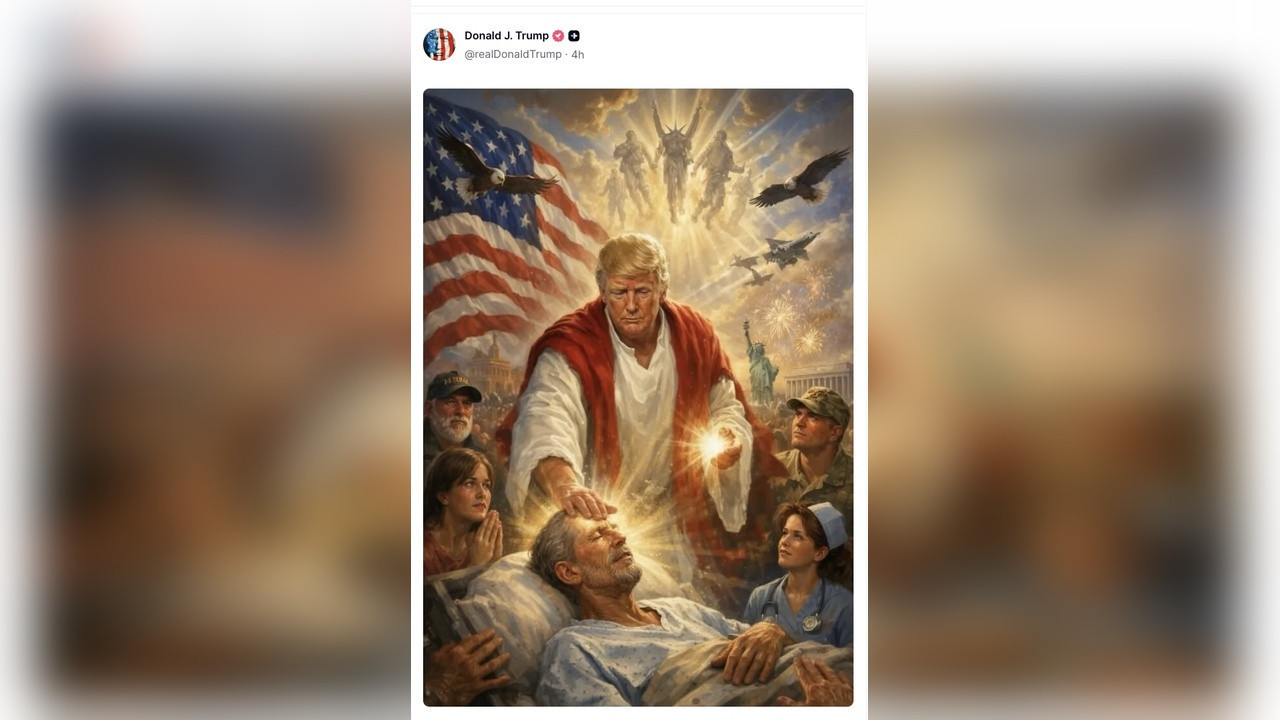 Trump Papa'yı hedef aldı, kendini 'İsa' yaptı