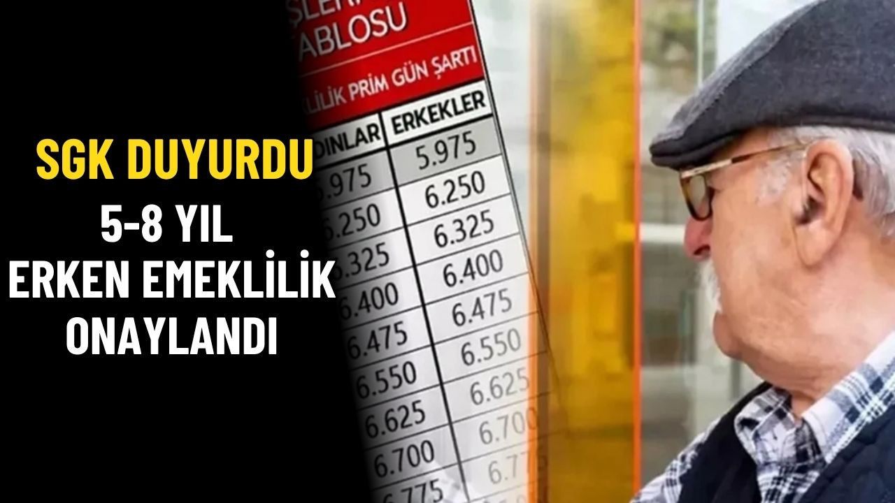 Emeklilik Yaşı Düşüyor! SGK 5 ve 8 Yıl Erken Emeklilik Fırsatını Duyurdu