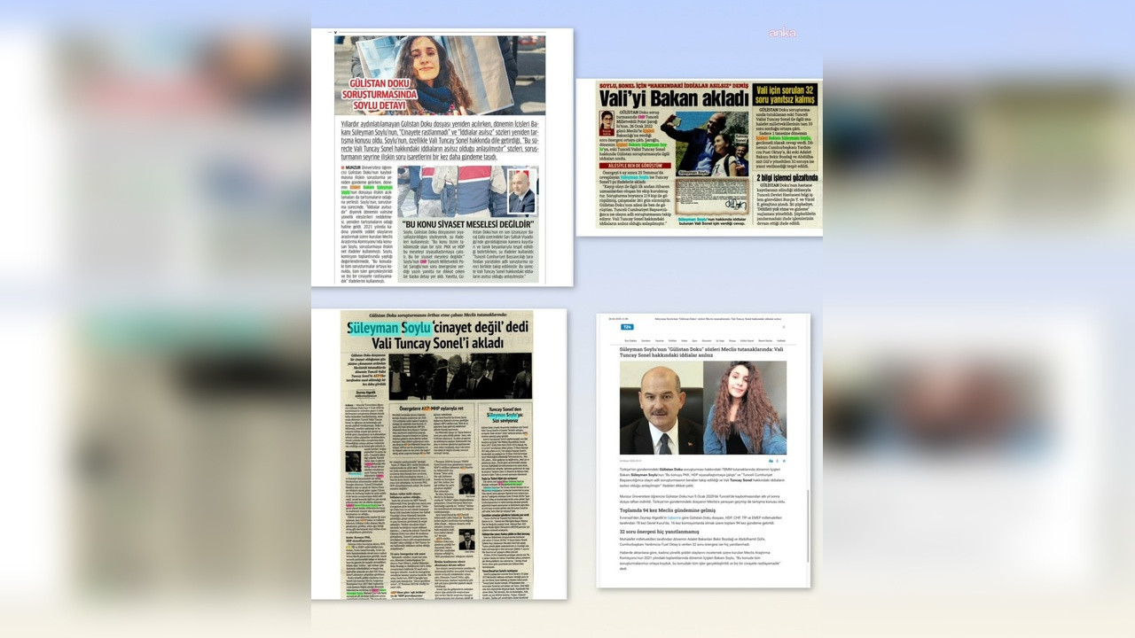 Soylu’dan Gülistan Doku açıklaması: 'Ucu nereye giderse gitsin'