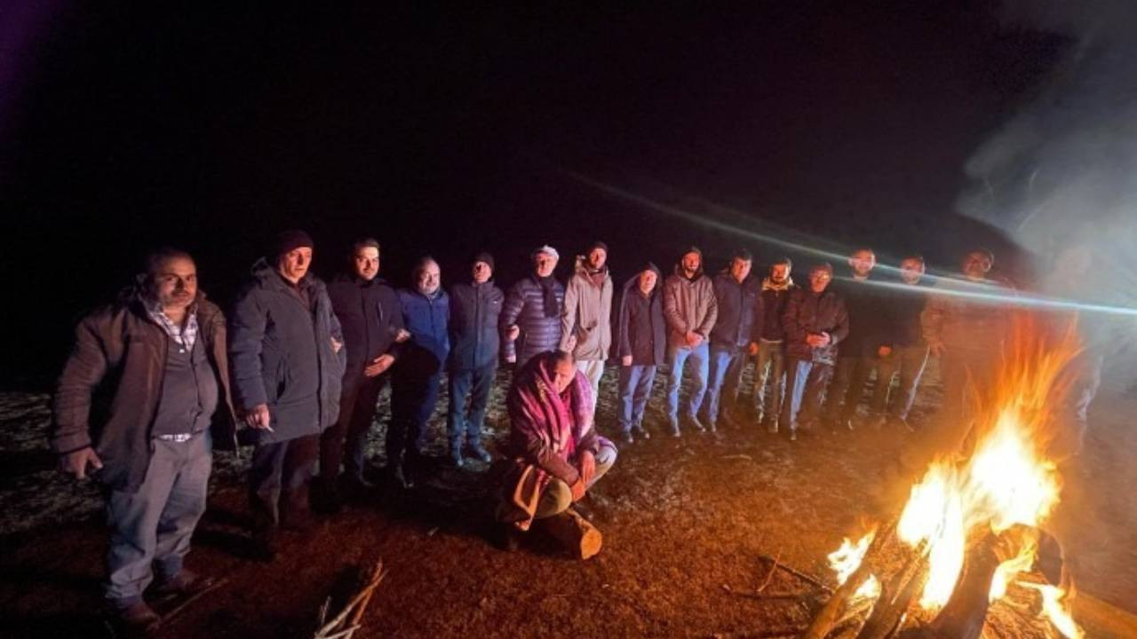 Ordu'da halk madene karşı çevre nöbetinde