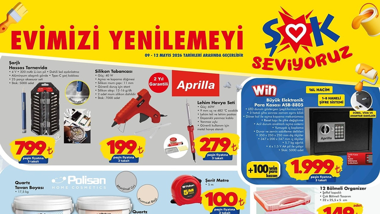 ŞOK 9 Mayıs Kataloğu: Hafta Sonu İndirim Kasırgası!