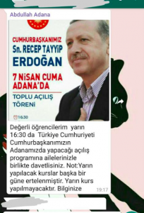 Öğrencilere mesajlı 'Evet' propagandası - Resim : 1