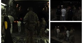 Trump talimat vermişti: Guantanamo'ya taşınan göçmenlerin görüntüleri paylaşıldı
