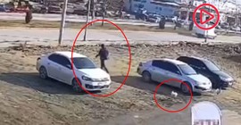 Doğalgaz sayacını okumaya gelen görevliyi horoz kovaladı