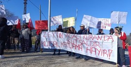 Çayırlılar ağaç kıyımına karşı eylemde: Nefesimizi kesmeyin