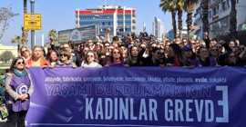 8 Mart etkinlikleri: Birçok kentte kadınlar greve gitti