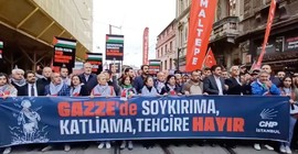 Filistin için Taksim'e yürümek isteyen CHP'lilere müdahale