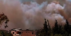 Antakya'da yangın yerleşim yerine ulaştı