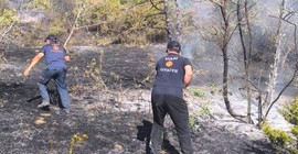 Van’da tarihi ve turistik alanda yangın