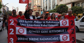 Van Büyükşehir Belediyesi'ne atanan kayyım tarafından işten çıkarılan işçilerin eylemi devam ediyor