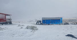 Artvin'de mevsimin ilk karı Zenginyurt yaylasına yağdı