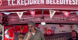 Keçiören Belediyesi tenteleri altında JİTEM ve beyaz Toros propagandası