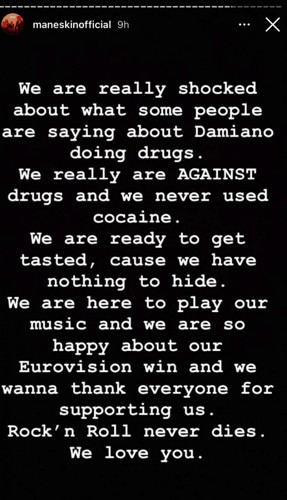 Eurovision şampiyonu Måneskin'e uyuşturucu soruşturması - Resim : 1