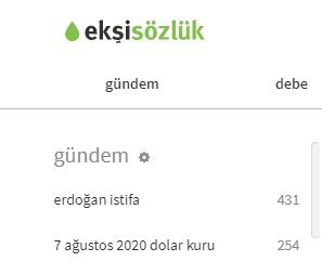 Ekşi Sözlük’te 1. gündem maddesi: Erdoğan İstifa - Resim : 1