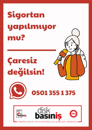 DİSK Basın-İş gazeteciler için ihbar hattı oluşturdu - Resim : 1