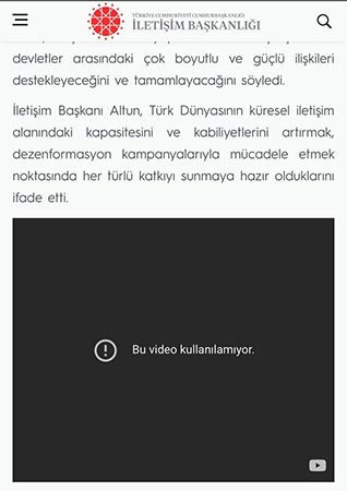 Altun'un konuşması YouTube kanalından silindi, yerine 37 saniyelik video konuldu - Resim : 1