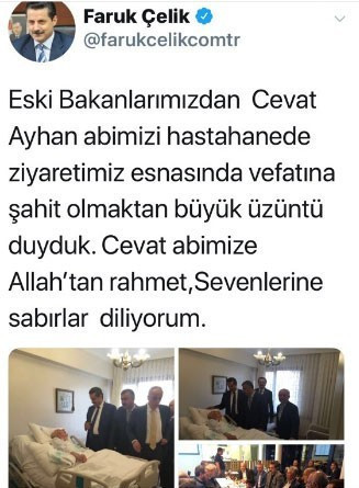 AKP'li Çelik ölüm anı fotoğrafı yayınladı - Resim : 1