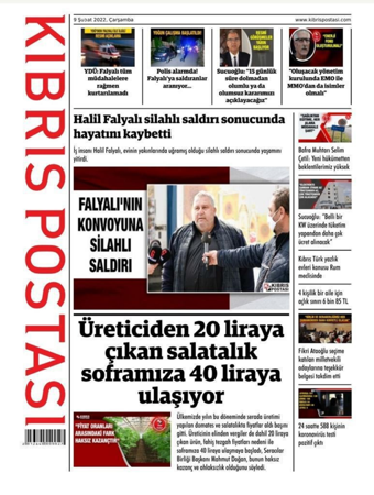 Kuzey Kıbrıs gazetelerindeki iki başlık: 'Hain pusu' ve 'Ülke kör karanlıkta' - Resim : 12