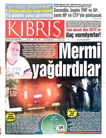 Kuzey Kıbrıs gazetelerindeki iki başlık: 'Hain pusu' ve 'Ülke kör karanlıkta' - Resim : 9