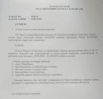 Munzur Gözeleri'nde piknik ve kalabalık gezi yapılması yasaklandı - Resim : 1