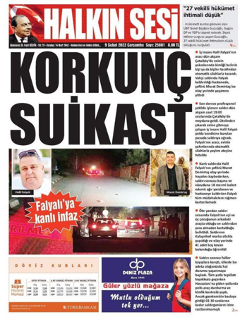 Kuzey Kıbrıs gazetelerindeki iki başlık: 'Hain pusu' ve 'Ülke kör karanlıkta' - Resim : 1