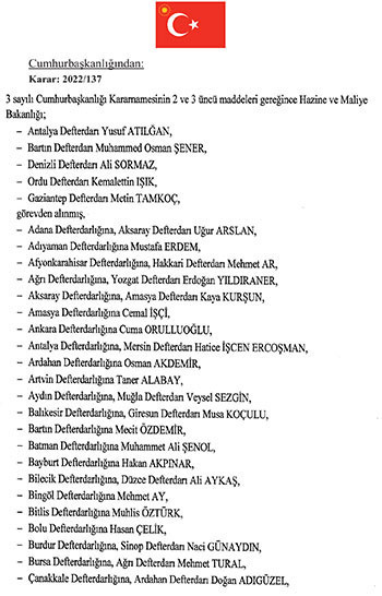 Erdoğan çok sayıda bürokratı görevden aldı - Resim : 1