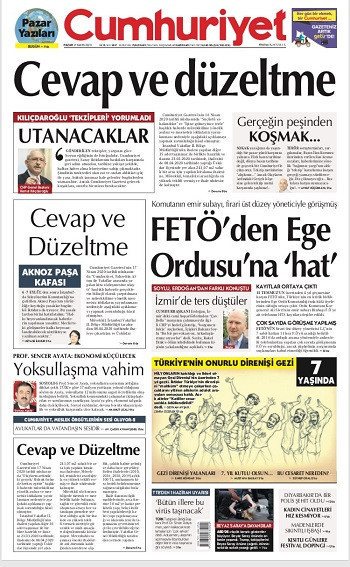 Cumhuriyet 3 tekziple çıktı: Haberlerimizin arkasındayız - Resim : 1