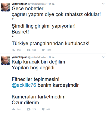 Kaplan 'kameralar' nedeniyle özür diledi - Resim : 1