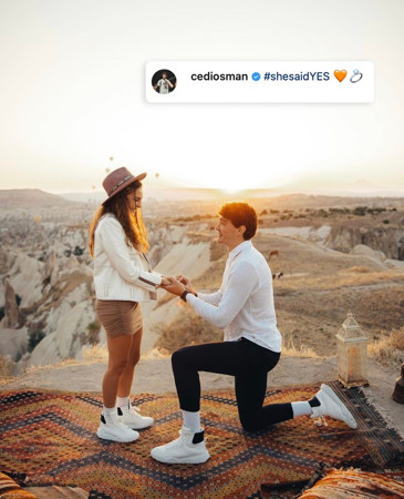 Cedi Osman’dan Ebru Şahin'e Kapadokya’da evlilik teklifi - Resim : 1