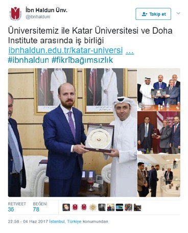 Bilal Erdoğan'ın vakfı TÜRGEV'den Katar paylaşımı - Resim : 1