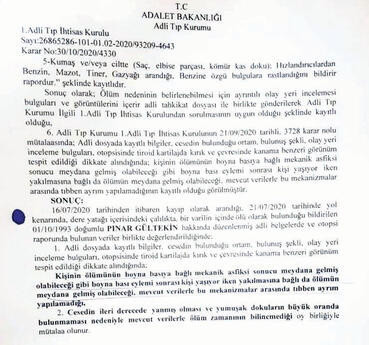 Pınar Gültekin'in Adli Tıp raporundaki ayrıntı: Yaşıyorken yakılmış olabilir - Resim : 1