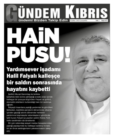Kuzey Kıbrıs gazetelerindeki iki başlık: 'Hain pusu' ve 'Ülke kör karanlıkta' - Resim : 2