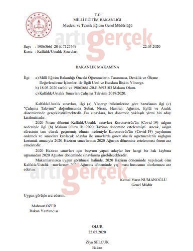 LGS yapılacak ancak Kalfalık ve Ustalık Sınavı ertelendi - Resim : 1
