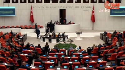 DEM Partili vekillerden Meclis'te kayyım protestosu