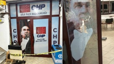 CHP Şile İlçe Binasına taşlı saldırı